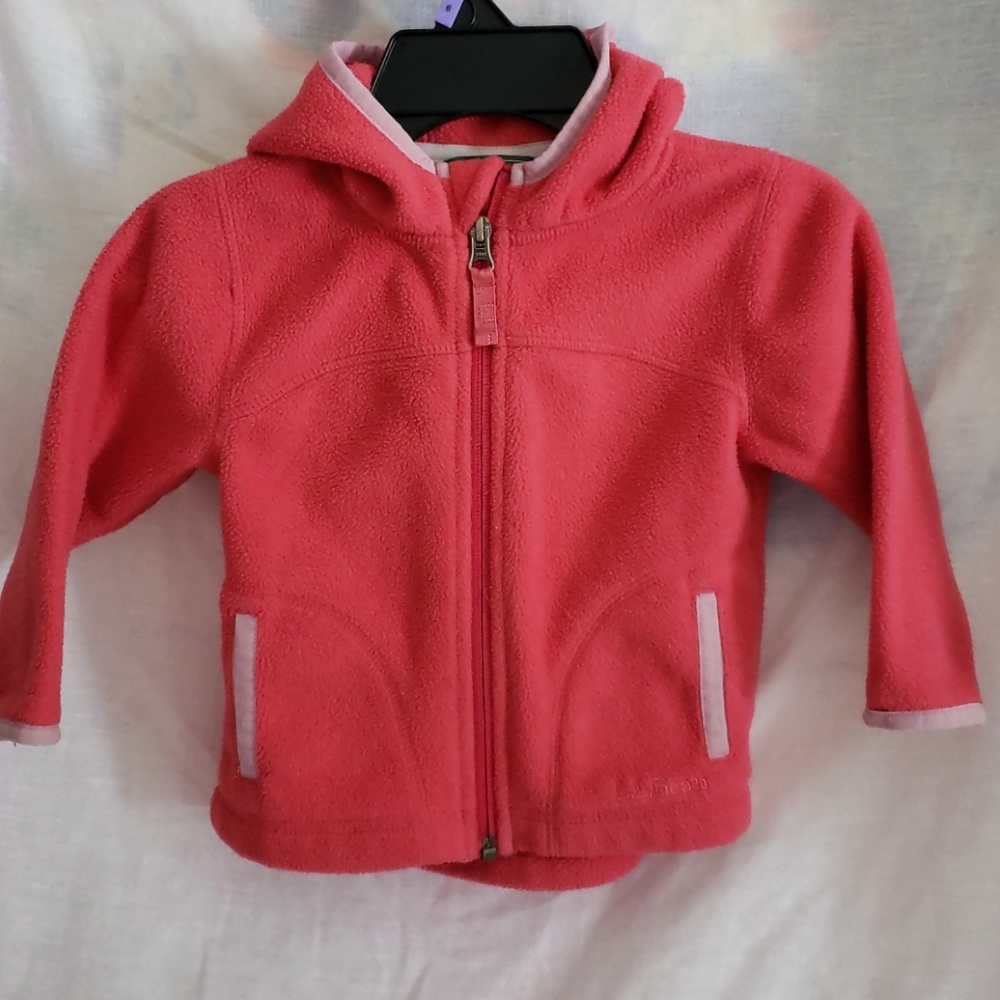 LL Bean 12/18 month hooded fleece for girls